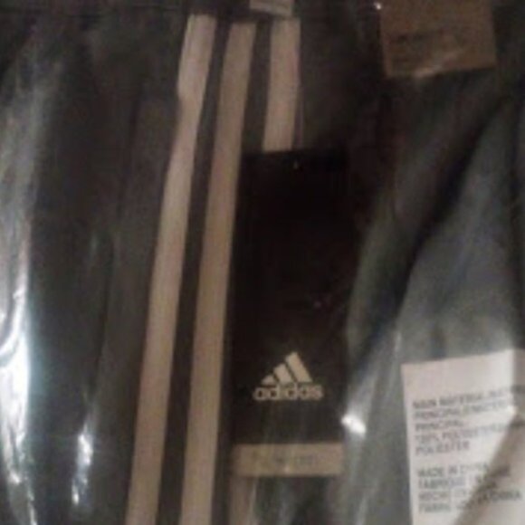 New Adidas Tapered Fit Grey Training Pants with White Stripes – Women's Size US - Picture 4 of 8